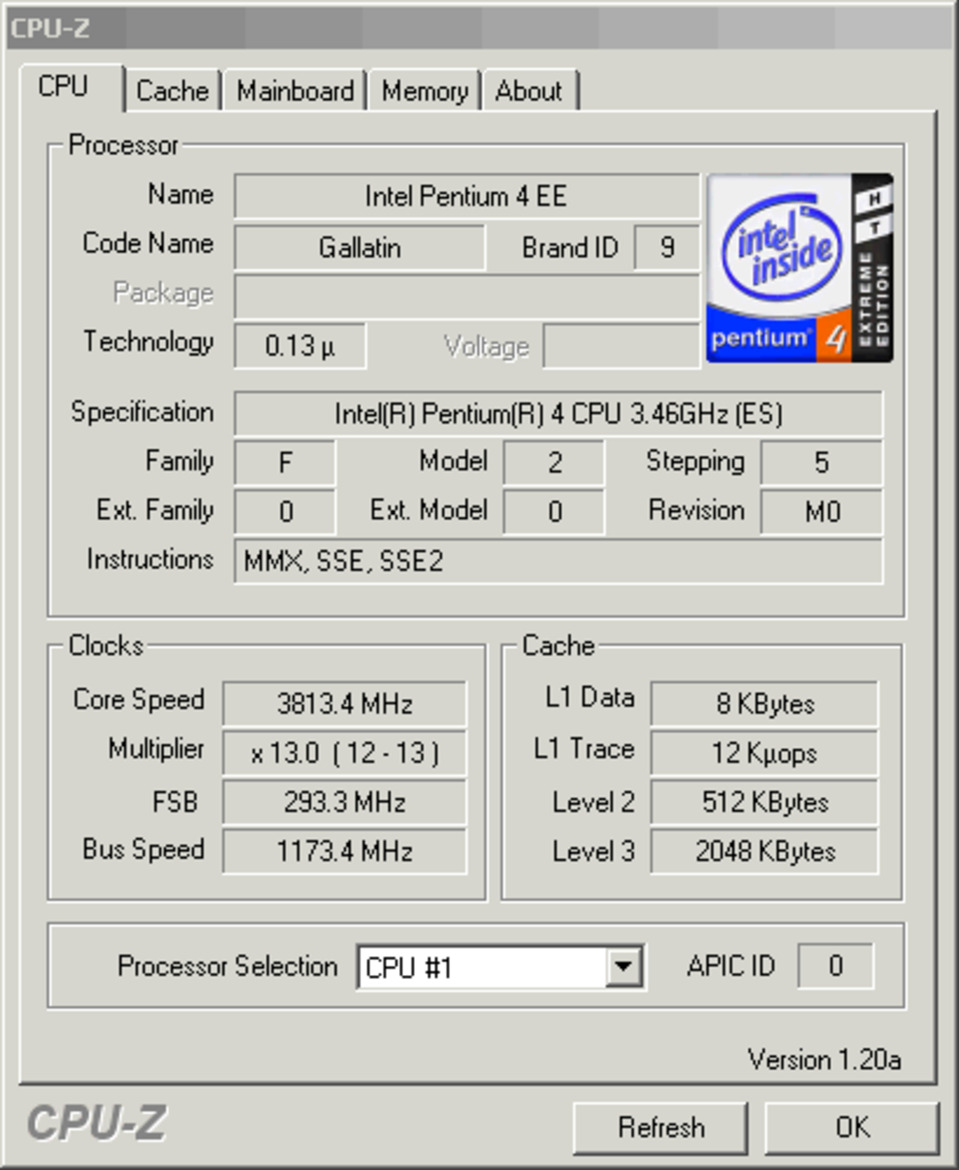 Pentium 4 Extreme Edition 3.46GHz 1066MHz FSB