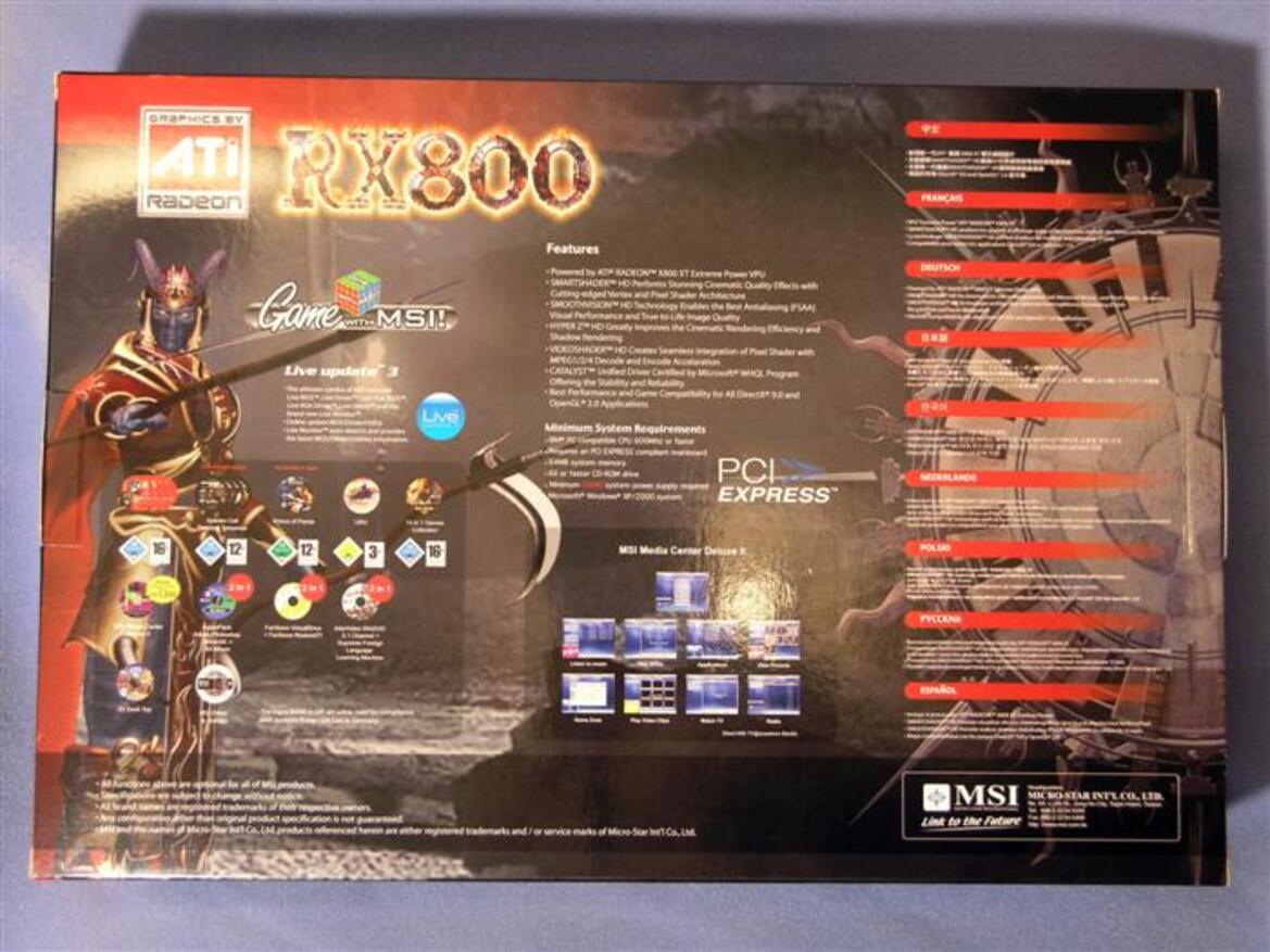 MSI RX800: Radeon X800 XT (PCI Express)