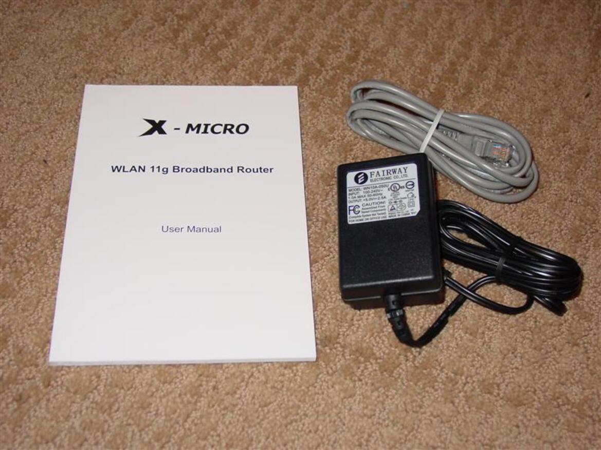 X-Micro WLAN 11g Turbo Mode Broadband Router and PCMCIA card