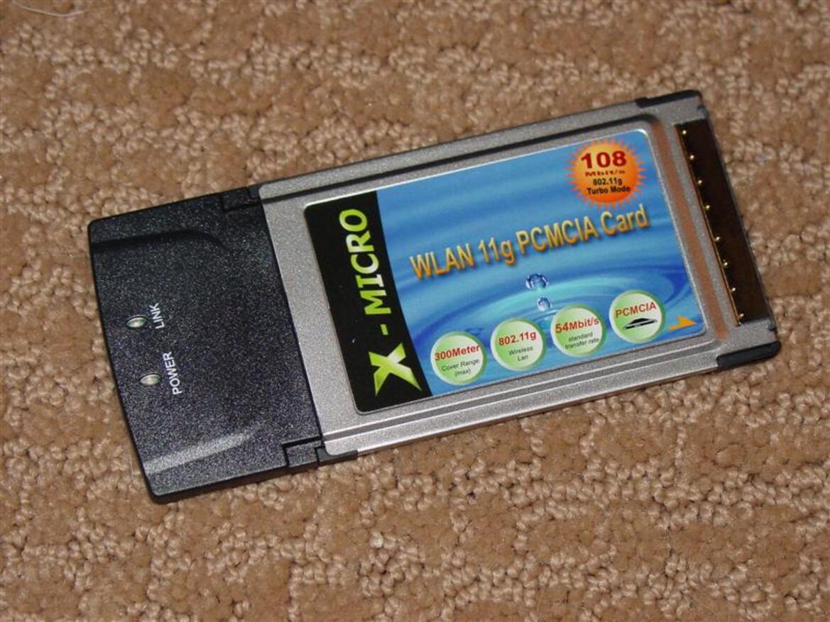 X-Micro WLAN 11g Turbo Mode Broadband Router and PCMCIA card