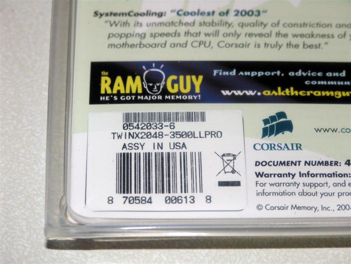 Corsair TWINX2048-3500LL PRO