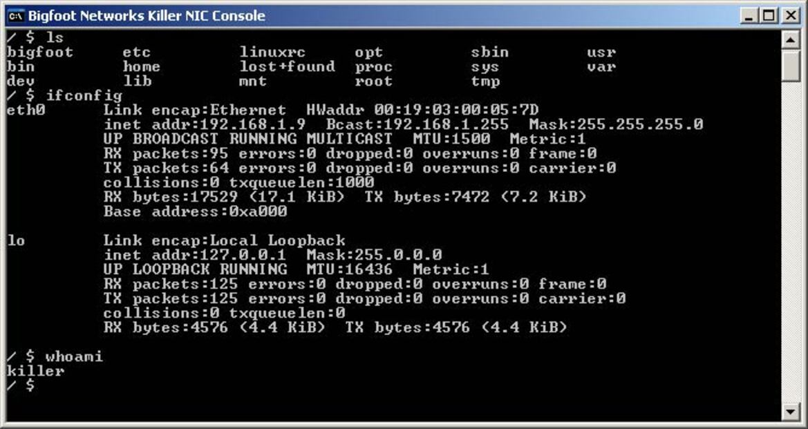 Bigfoot Networks Killer Network Interface Card