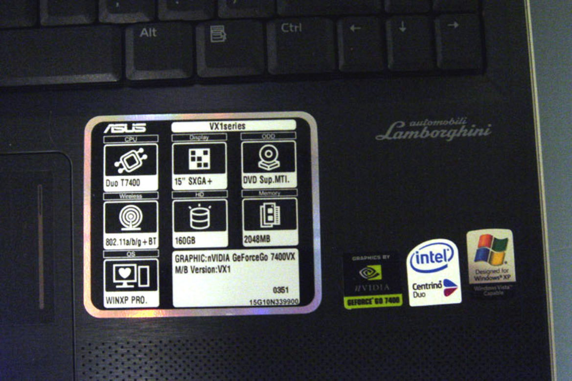 ASUS Lamborghini VX1 Notebook