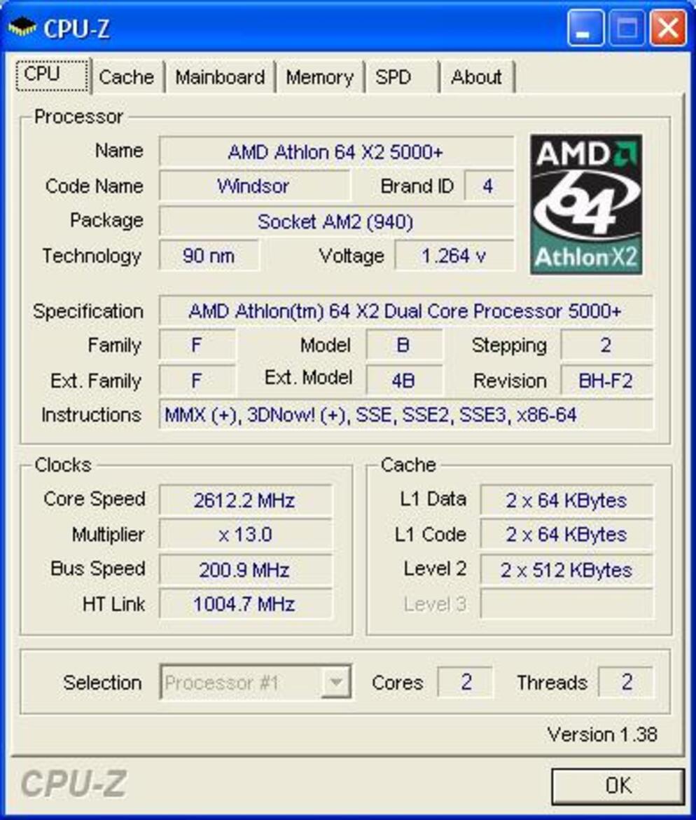 AMD Athlon 64 X2 65nm Brisbane-Core