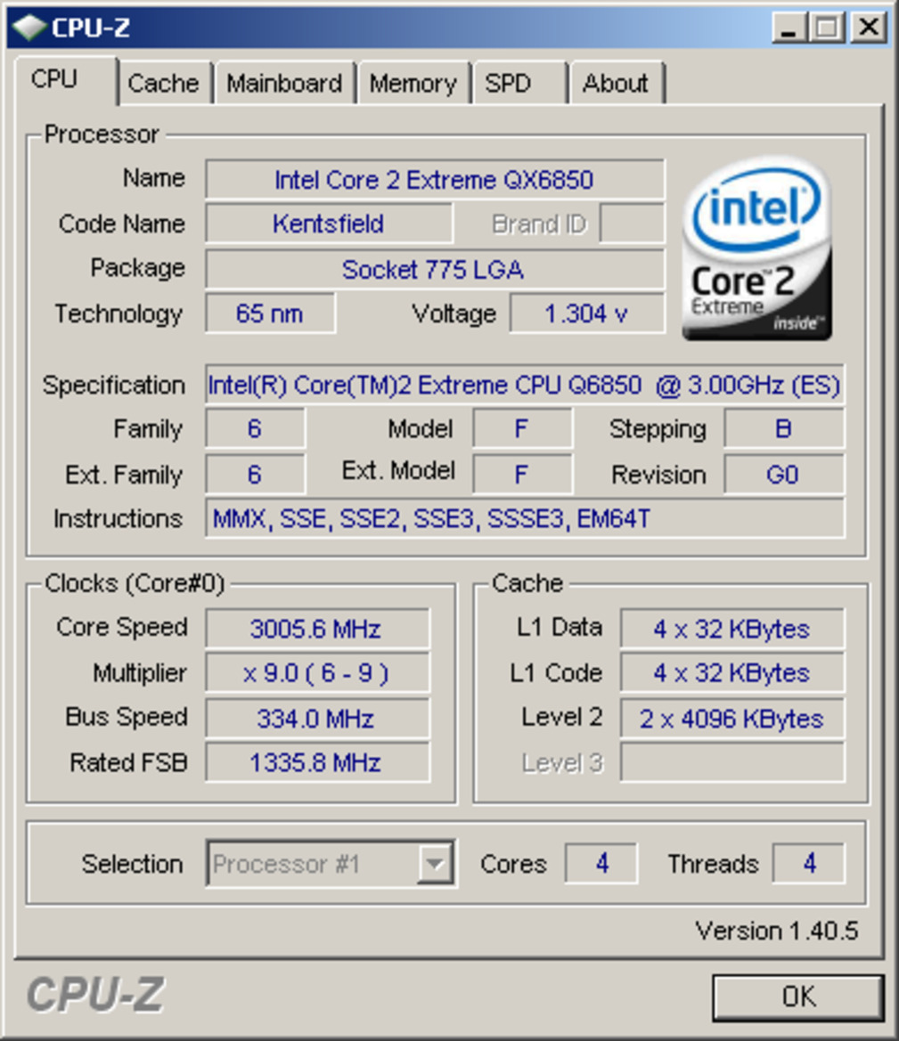Intel Core 2 Extreme QX6850