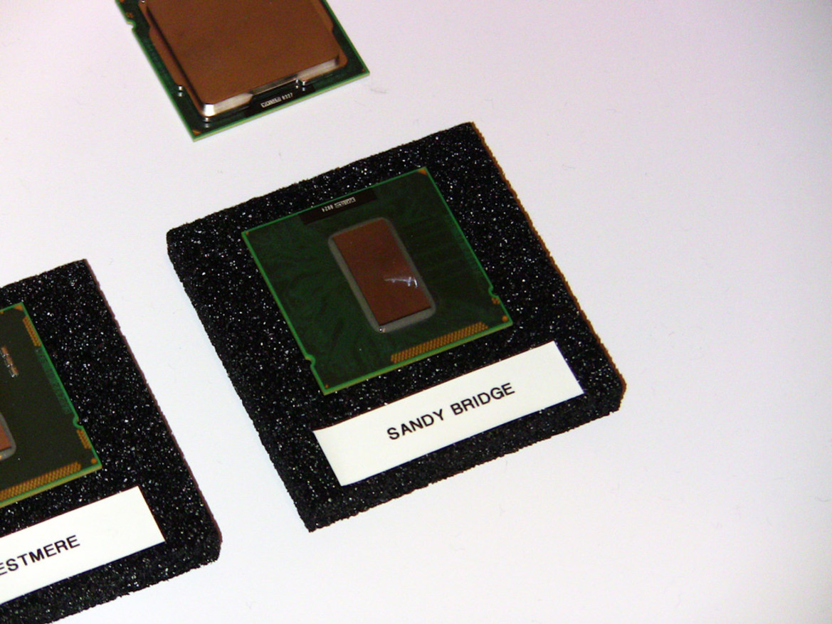 Intel Sandy Bridge Chips, Wafer, and Motherboard From IDF 2010