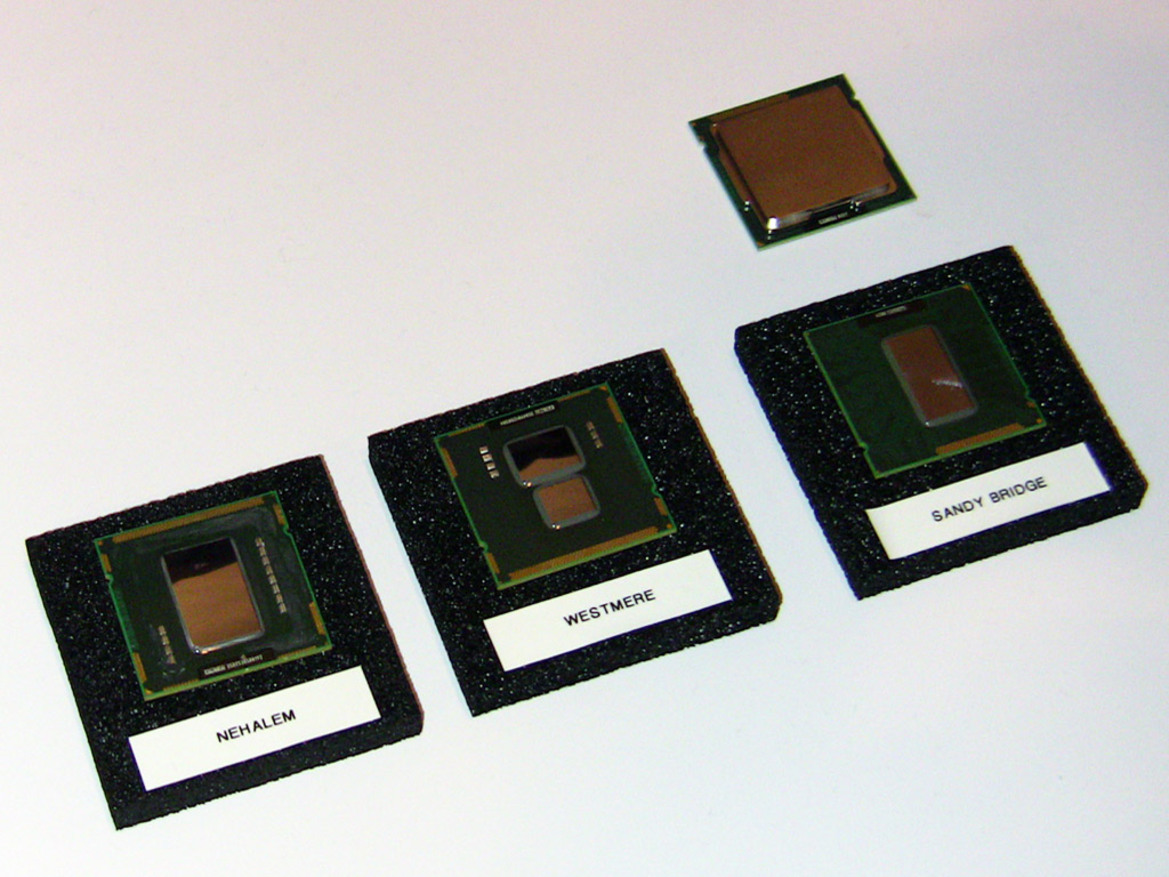 Intel Sandy Bridge Chips, Wafer, and Motherboard From IDF 2010