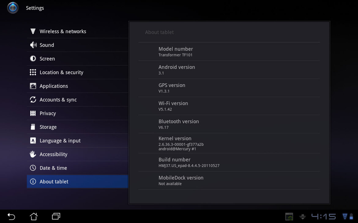 Android 3.1 Tested On The Asus Eee Pad Transformer