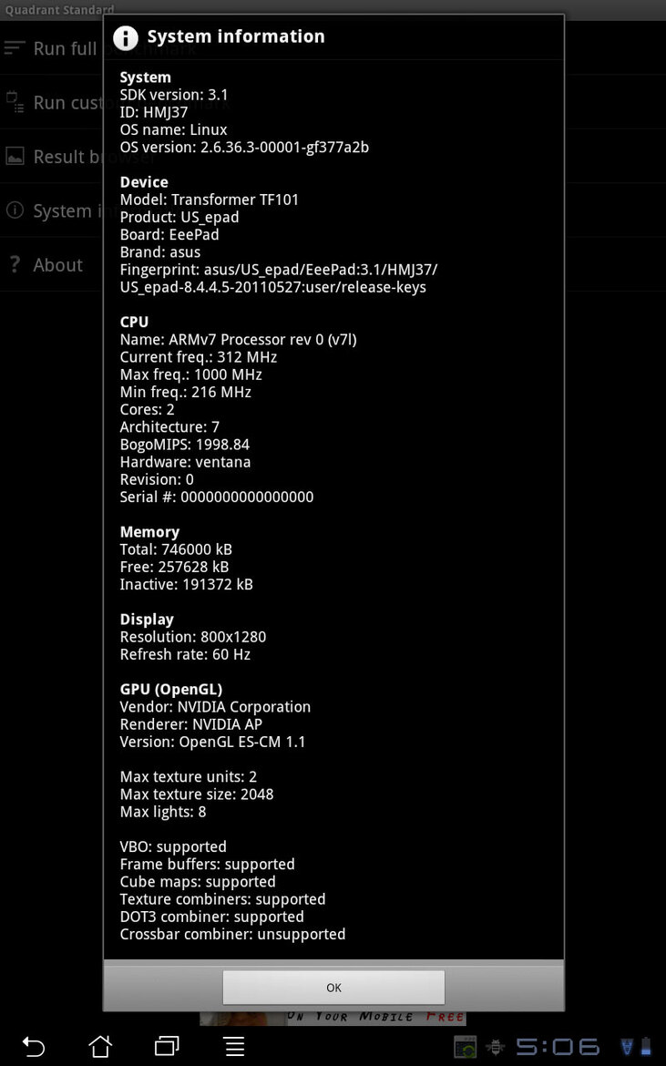 Android 3.1 Tested On The Asus Eee Pad Transformer