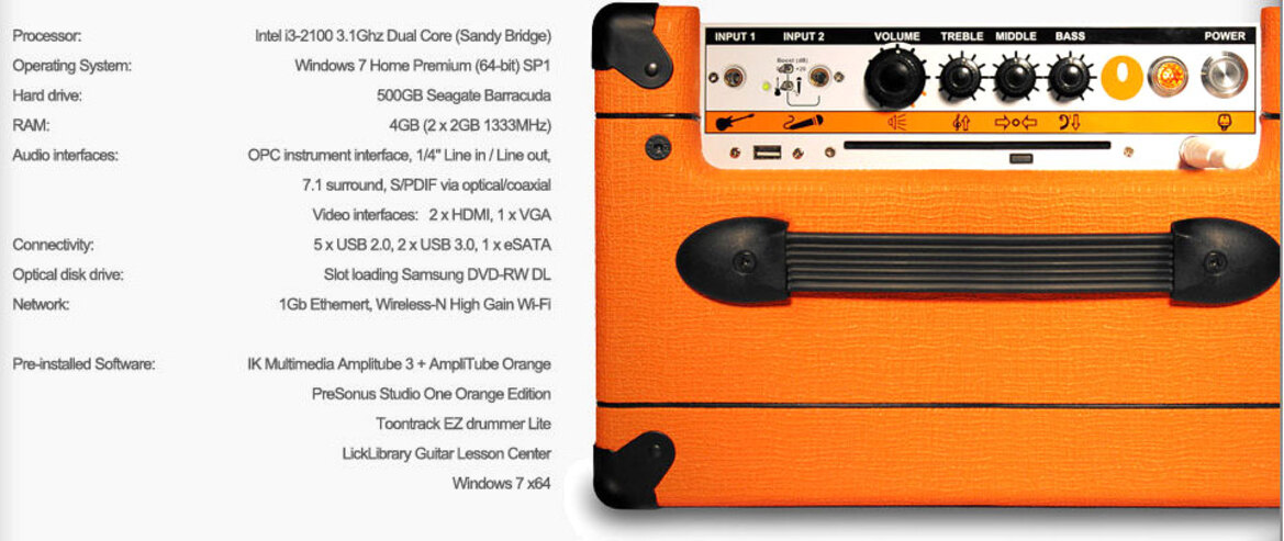 Orange Guitar Amp + PC Might Be The Best Looking Desktop Ever