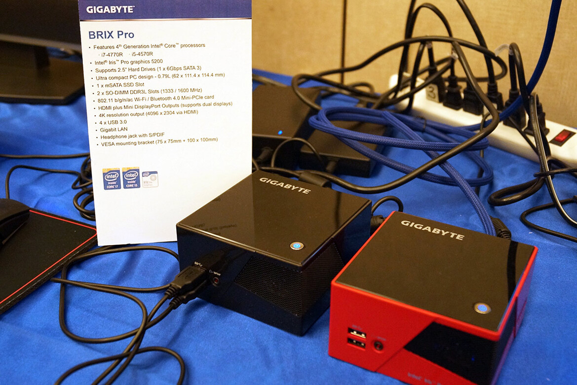 Gigabyte Unveils New BRIX SFF Systems and Thunderbolt 2.0 Motherboards at CES
