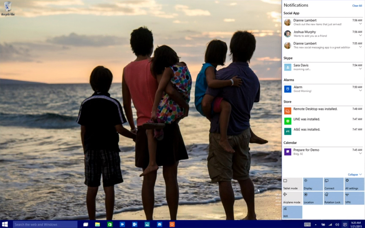 Microsoft Announces Free Windows 10 Upgrade With Cortana Integration, Universal Apps