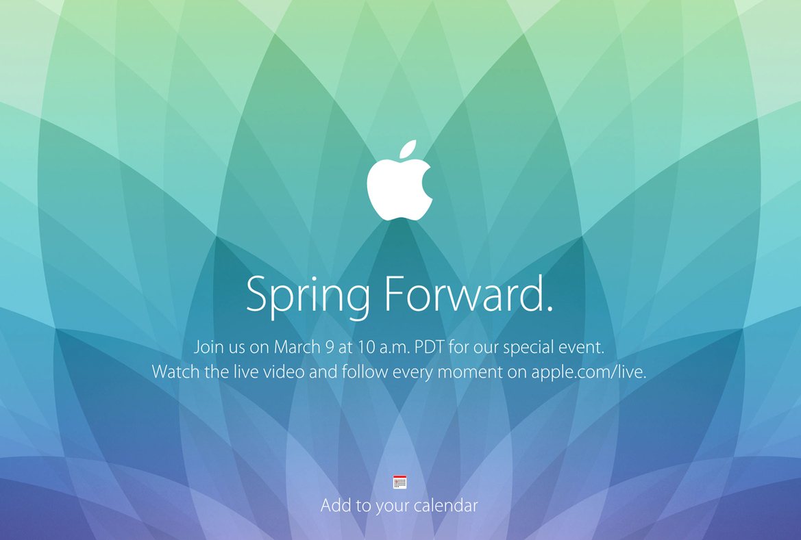 Apple To 'Spring Forward' With Live Streamed Apple Watch Event On March 9