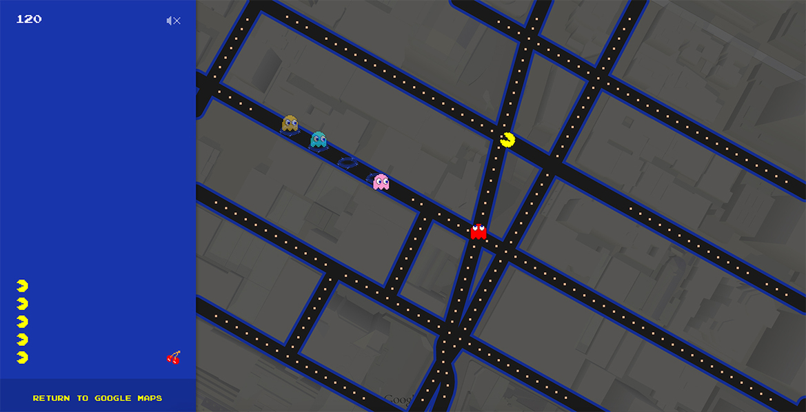 PAC-MAN Chews Up The Streets In Awesome Google Maps Arcade Fun