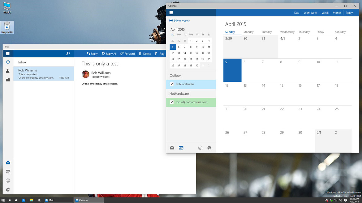 Windows 10 Build 10051 Leaks, Fresh Versions Of Mail And Calendar Apps Debut