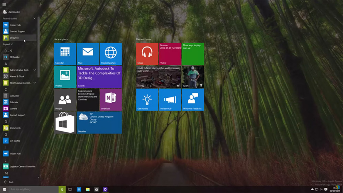 Windows 10 Build 10114 Delivers Enhanced Start Menu Customization, Overhauled Insider App
