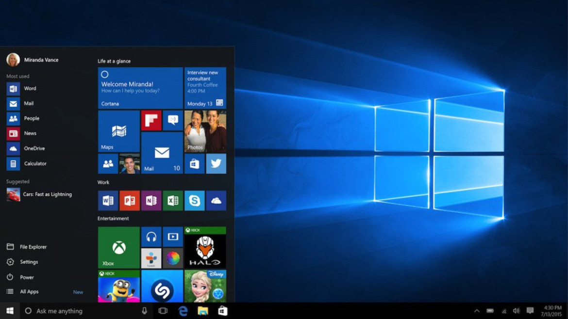 Windows 10’s Default Wallpaper Boasts Tron-Esque Light Show