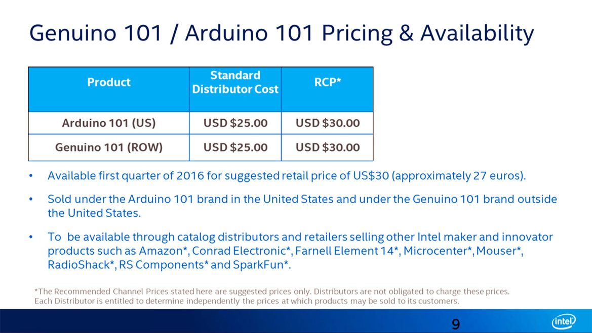 Intel Aims Wearable-Class Curie Module At Students With Arduino 101 Board  