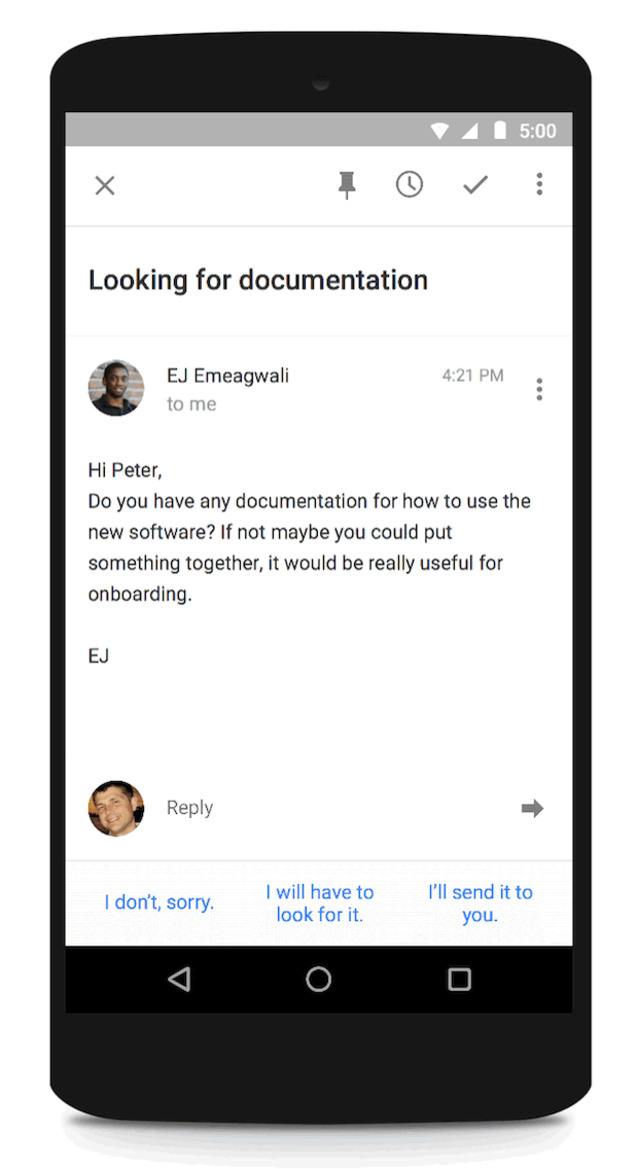 Google's Inbox Smart Reply Uses Machine Learning To Intelligently Respond To Your Email