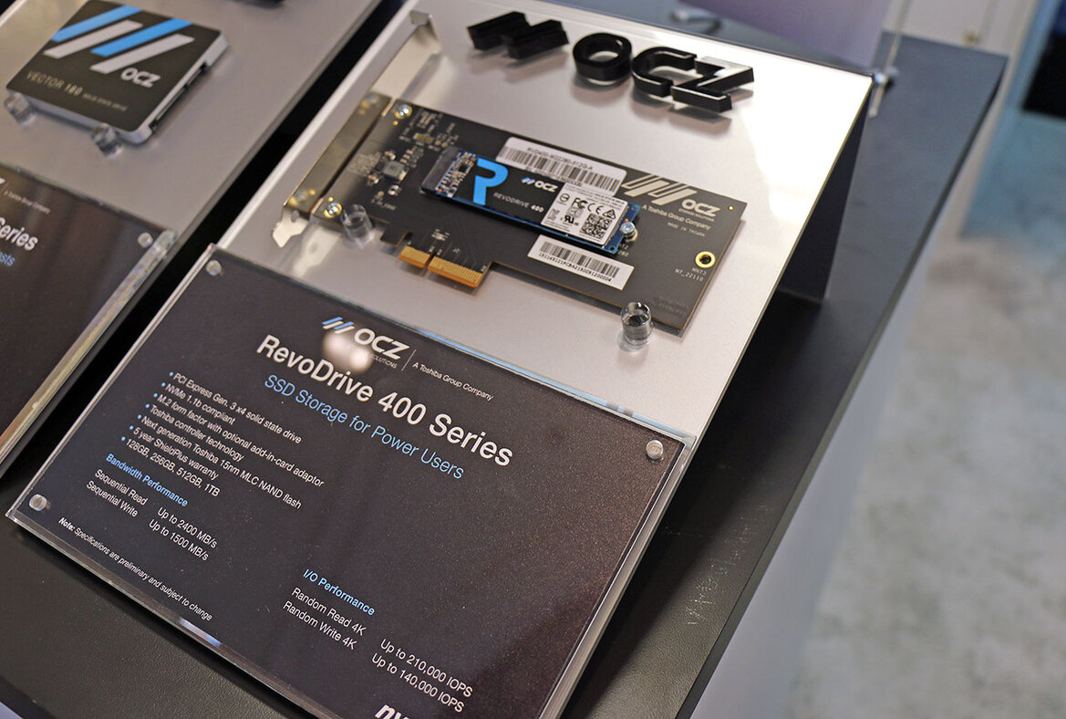 OCZ RevoDrive 400 NVMe SSD Rips Through CES 2016 At 2.7GB Per Second