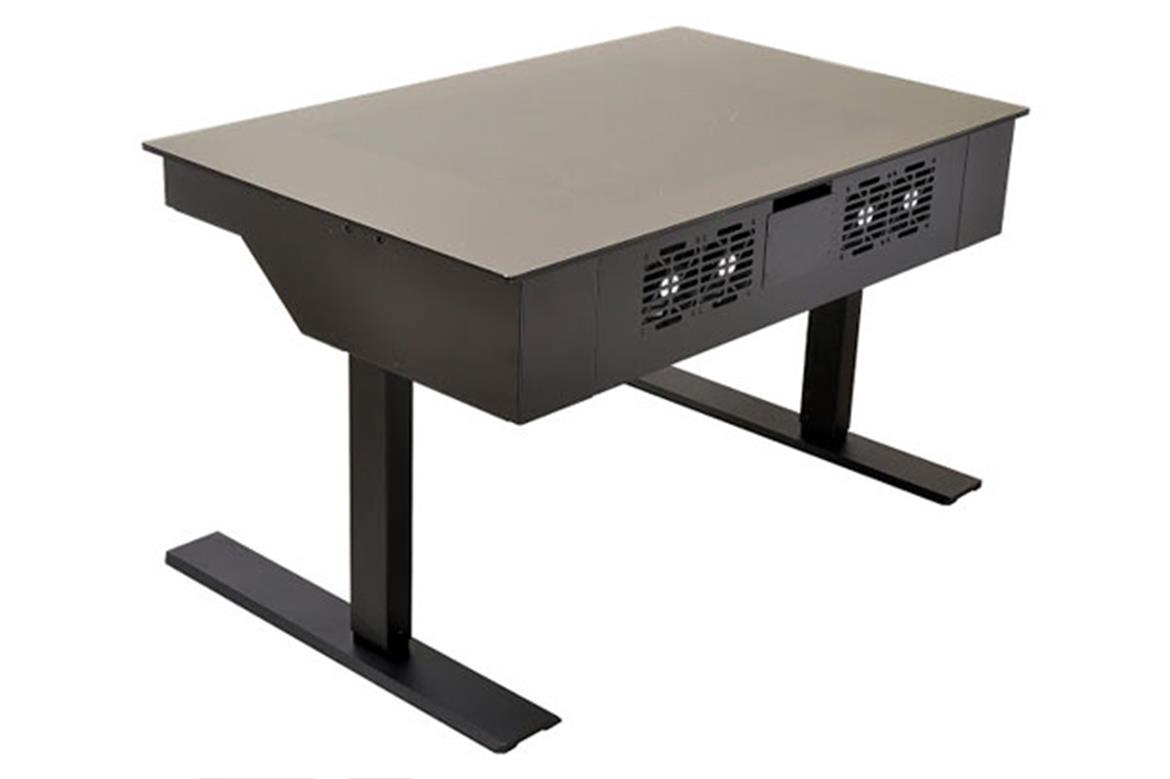 Lian-Li's Adjustable Motorized Standing Desk Is Also A Case For Your Killer Gaming PC