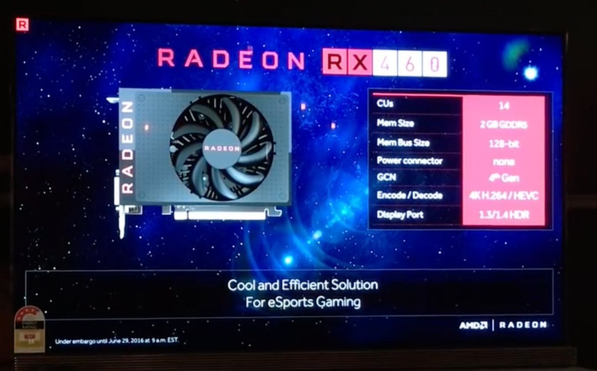$99 Radeon RX 460 And $149 RX 470 Polaris GPUs Detailed In AMD Presentation 