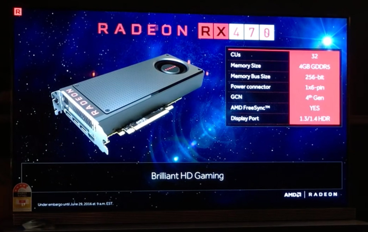 $99 Radeon RX 460 And $149 RX 470 Polaris GPUs Detailed In AMD Presentation 