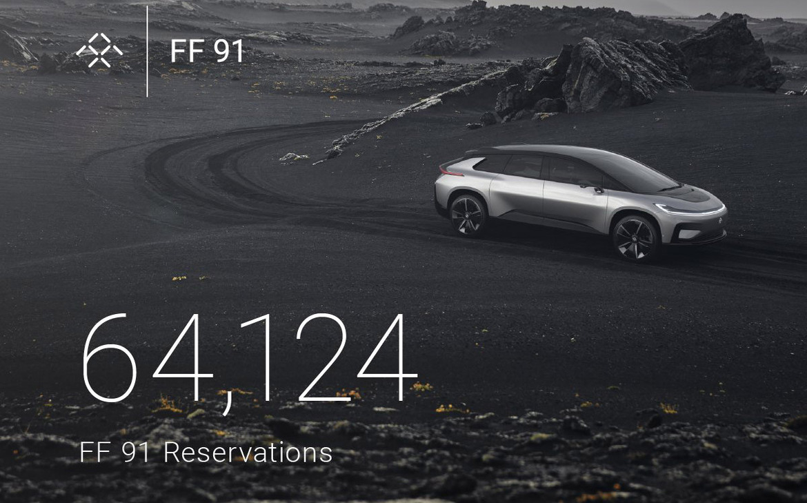 Faraday Future FF 91 EV Reportedly Secures Over 64000 Reservations Following CES Debut
