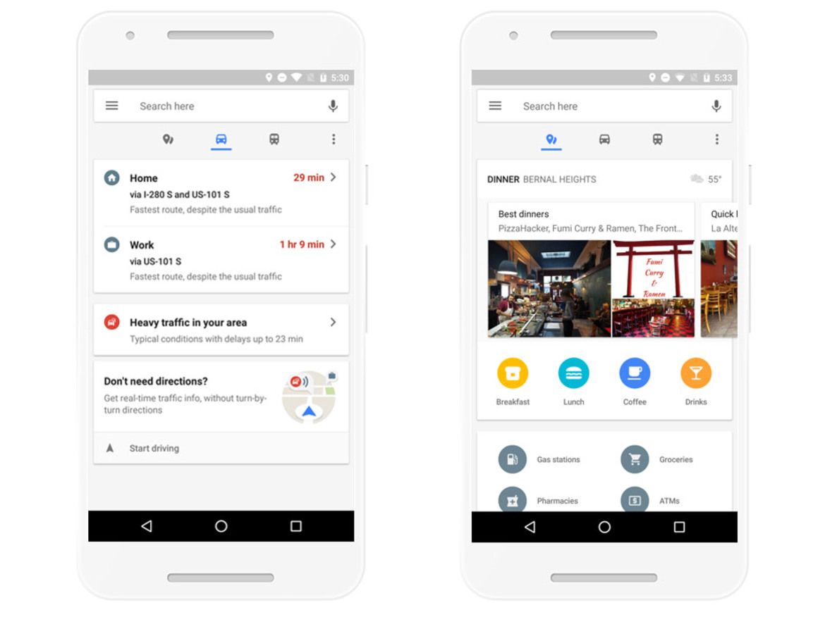 Google Maps Android Redesign Makes Traffic Info And Commute Times Easily Accessible