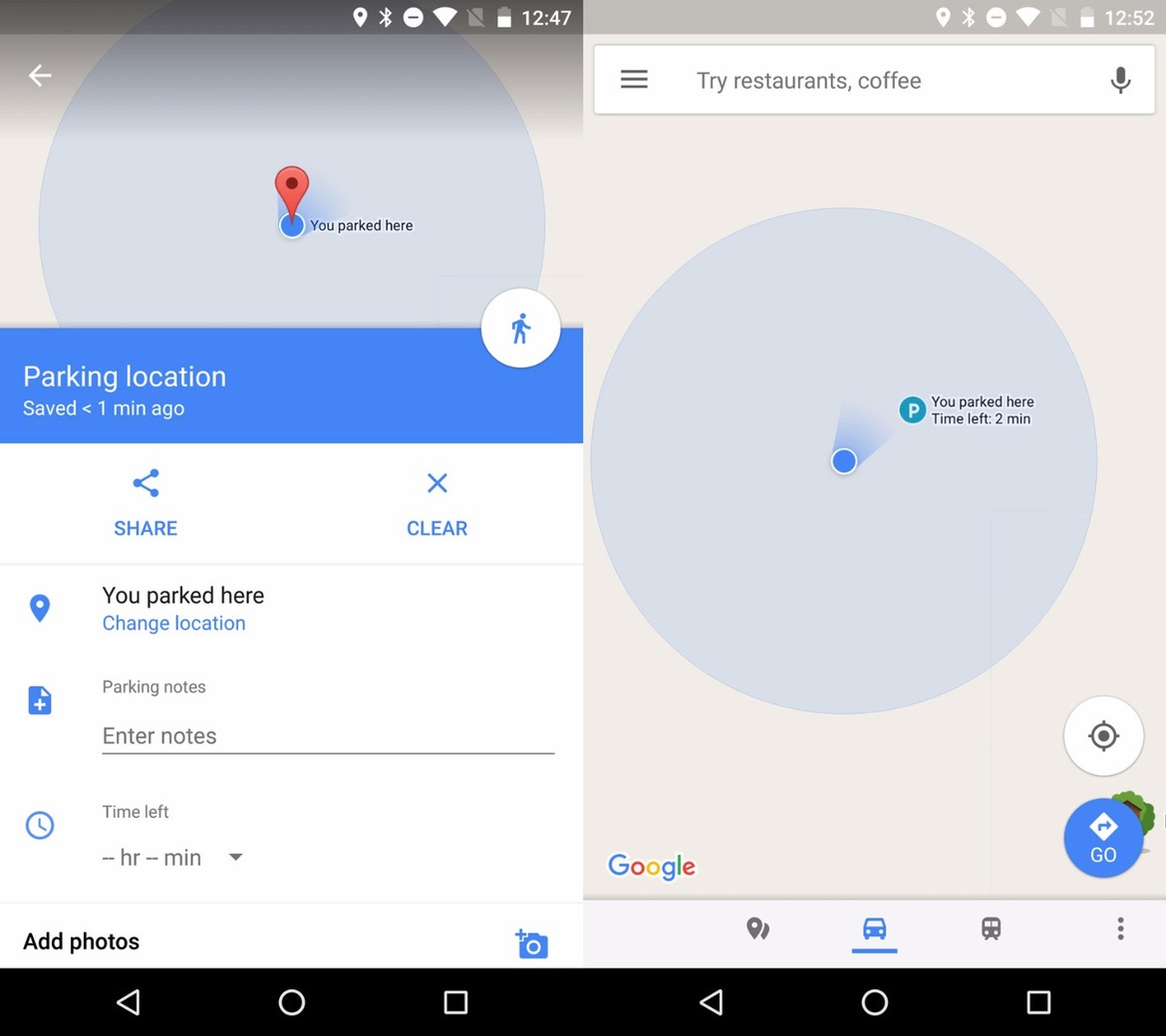 Google Maps Can Remember Where You Parked And How Much Time Is Left On The Meter