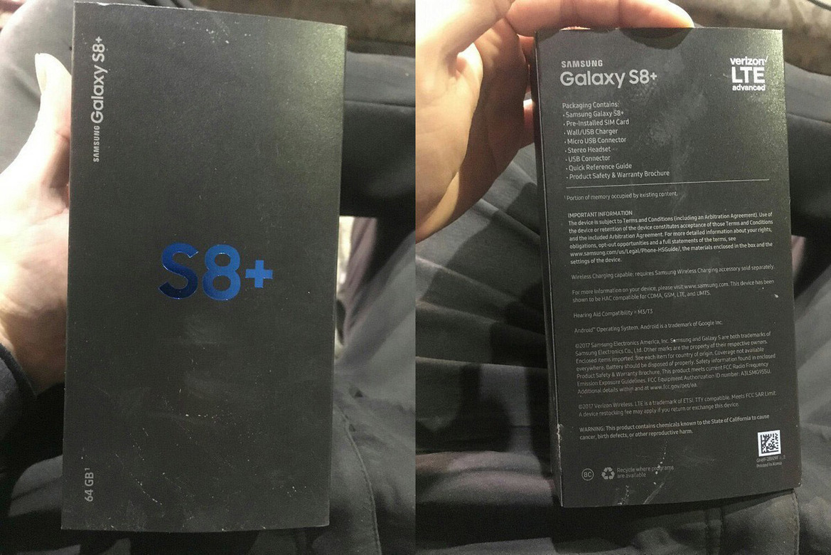 Samsung Galaxy S8+ Retail Box And S8 QHD+ Display Resolution Slider Leaked