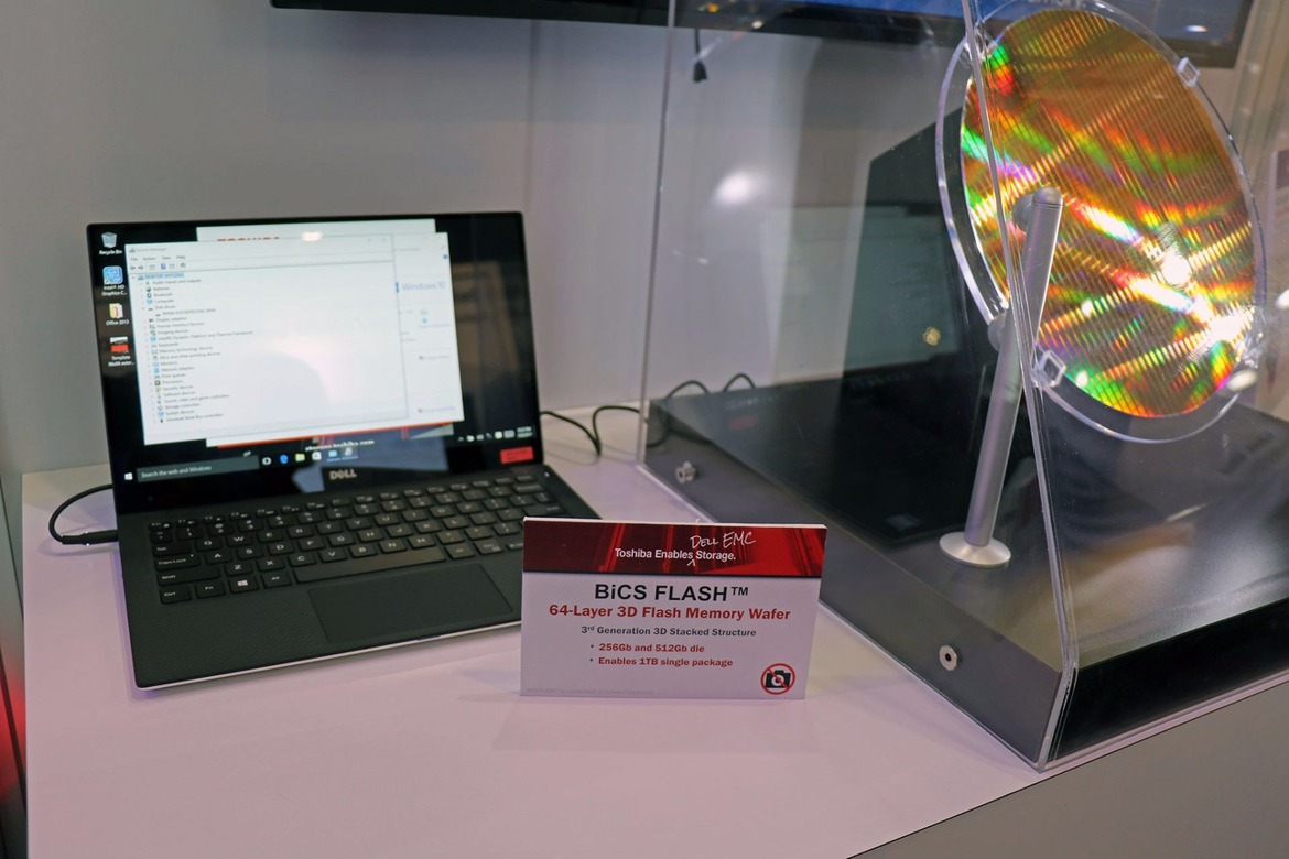 Toshiba Demos First 64-Layer BiCS 3D NAND-Based NVMe SSD At Dell EMC World