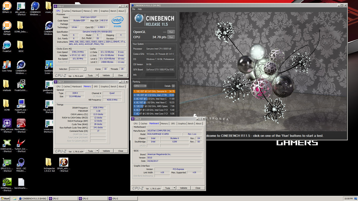 Intel Core i9-7900X Overclocked To 5.7GHz, Shatters Cinebench World Records