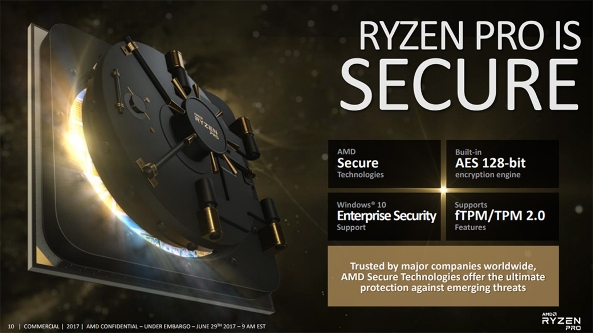 AMD Ryzen PRO Family Announced With On-Chip Memory And Virtualization Encryption Engine