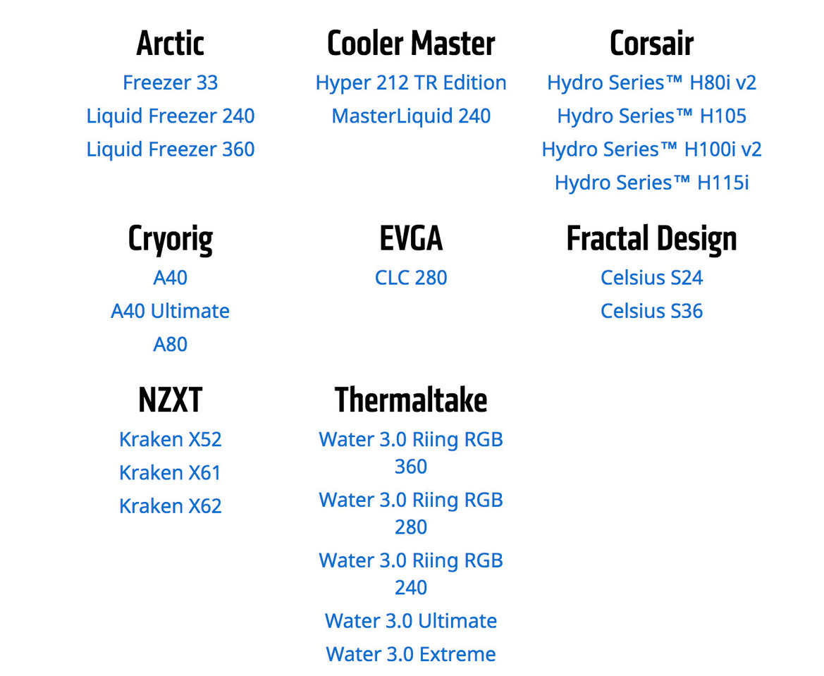 AMD Ryzen Threadripper Cooler Compatibility List Posted Ahead Of August 10th Launch