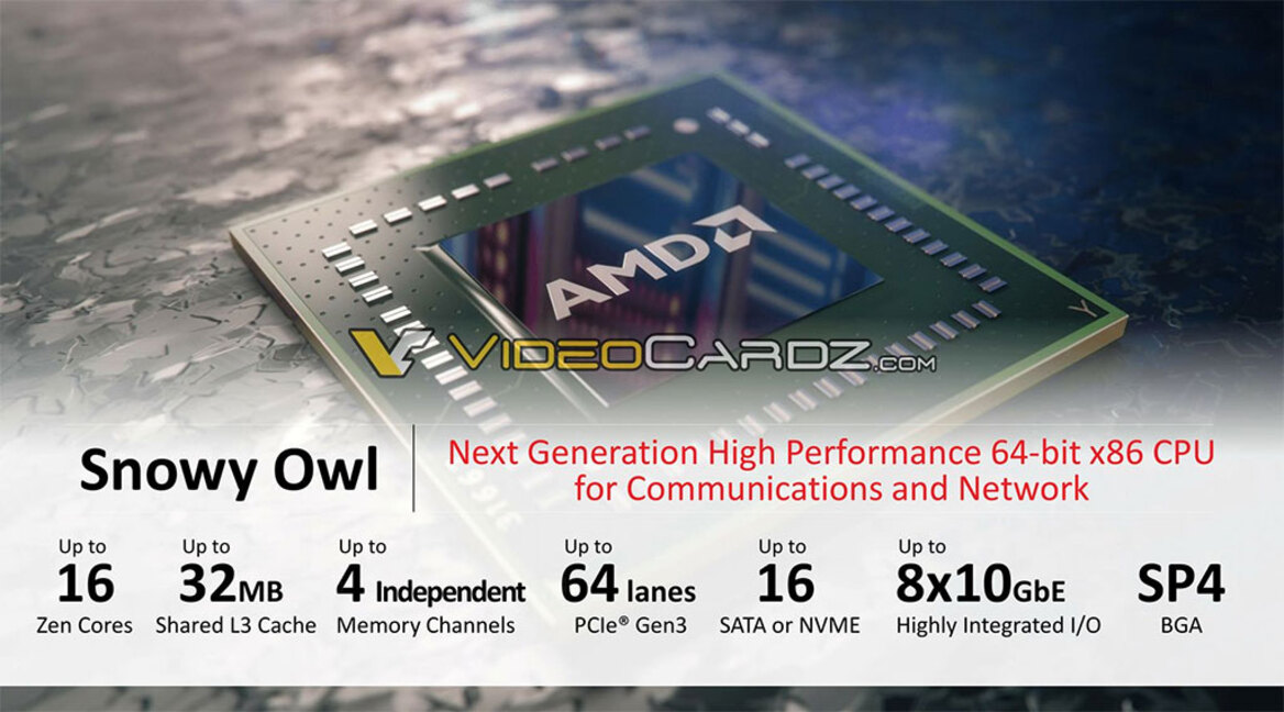AMD Snowy Owl Platform To Take Flight With EPYC 3000 Series Processors
