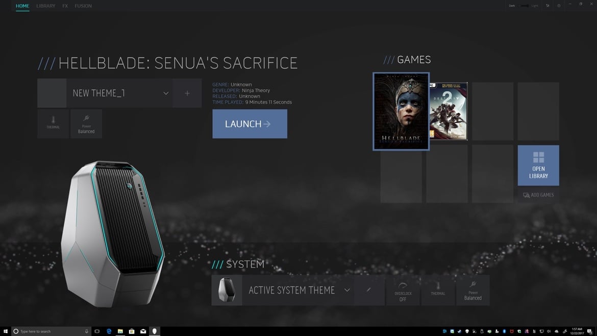 Dell's Alienware Command Center Refreshed With Centralized Game Hub, Meticulous System Tweaking