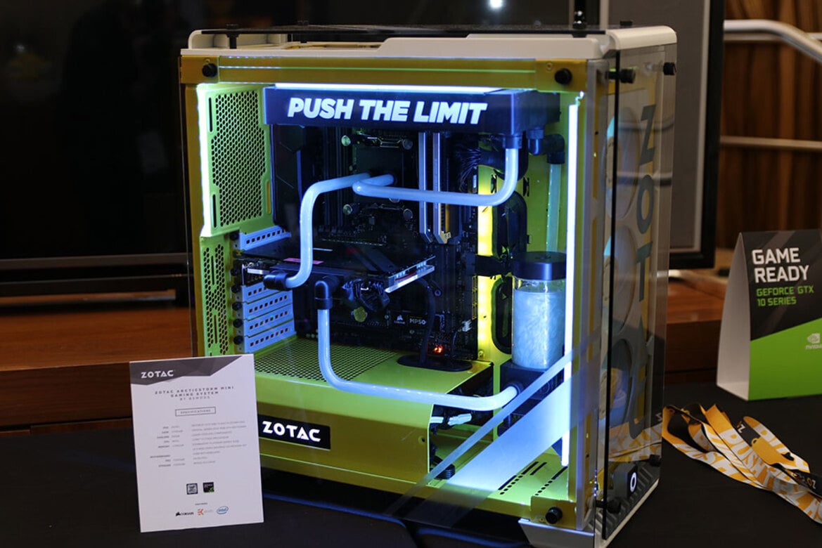 Zotac CES 2018 Exhibit Highlights A Bodacious Custom Gaming PC, Destiny 2 Case Mod, And SFF Computing