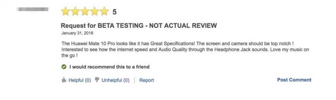 Huawei Accused Of Encouraging Users To Post Fake Reviews To Best Buy's Website