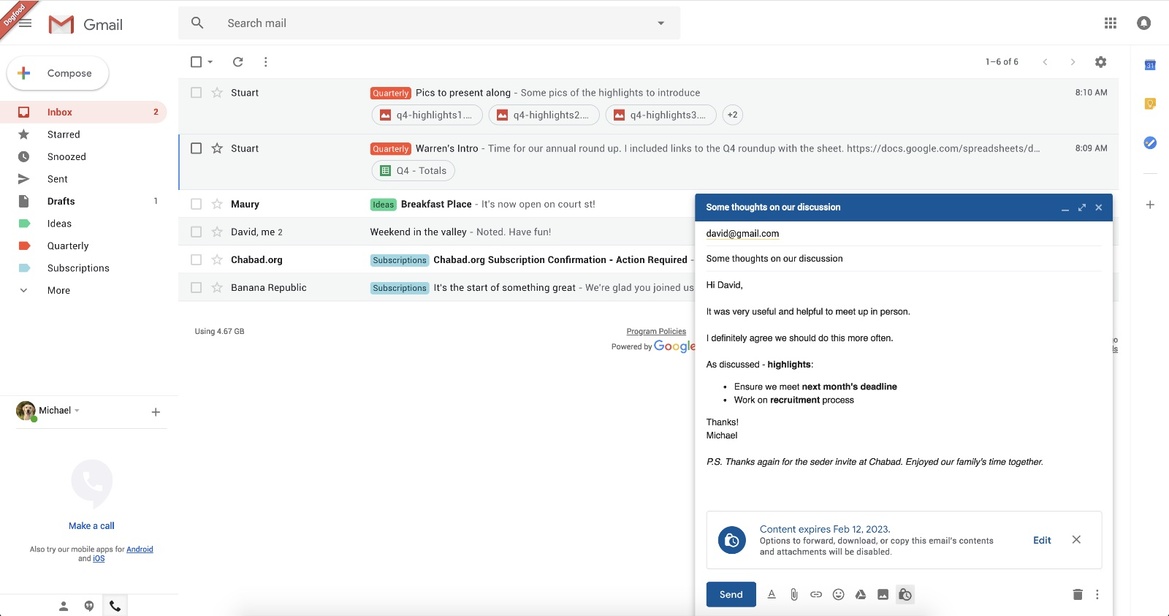 Gmail Confidential Mode Brings Self-Destructing Emails And Identity Verification For Recipients
