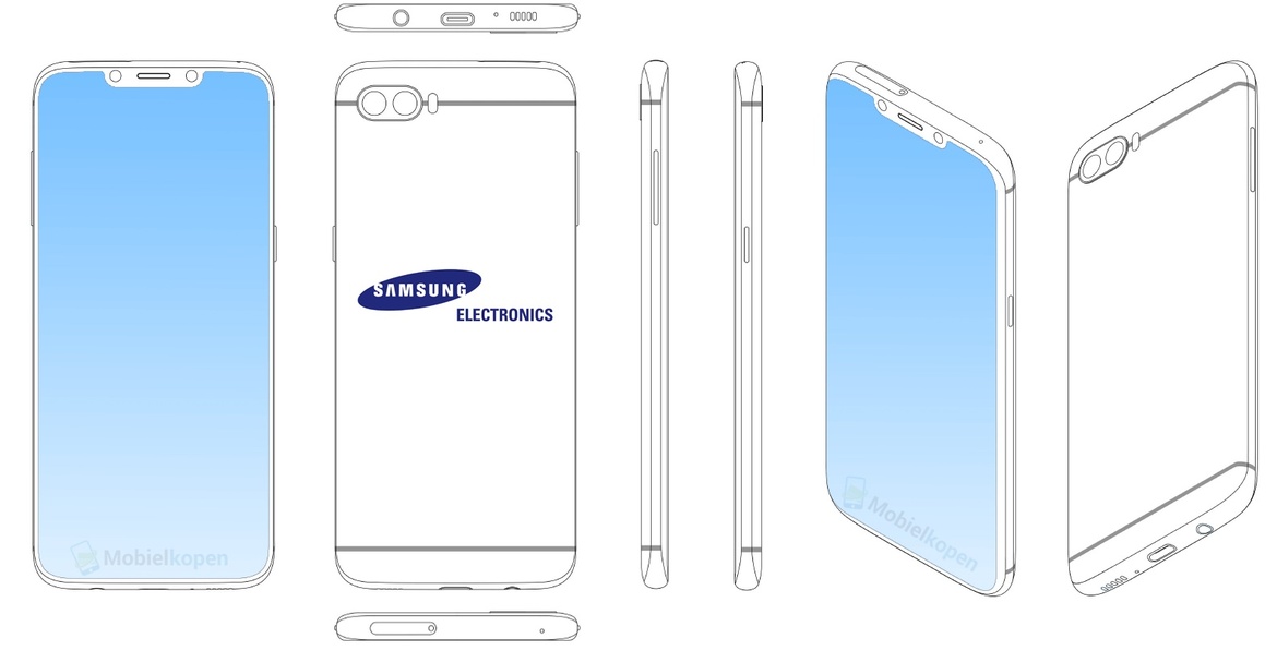 Samsung Galaxy Design Patent Reveals Cringeworthy iPhone X Style Display Notch