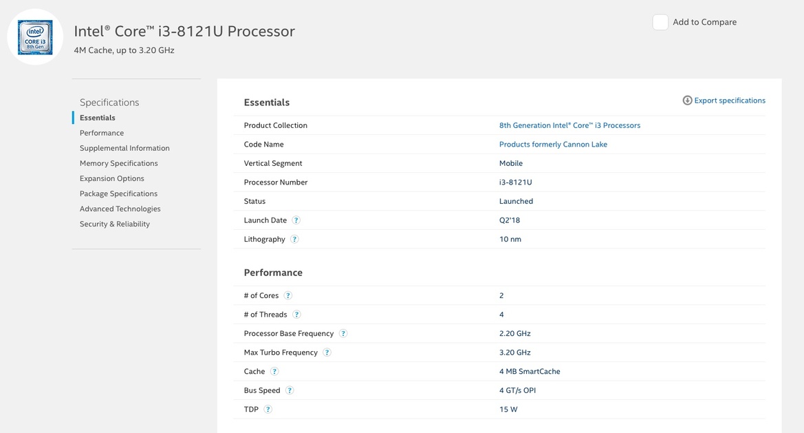 Intel Confirms Core i3-8121U 10nm Cannon Lake Processor Shipping In Lenovo IdeaPad 330