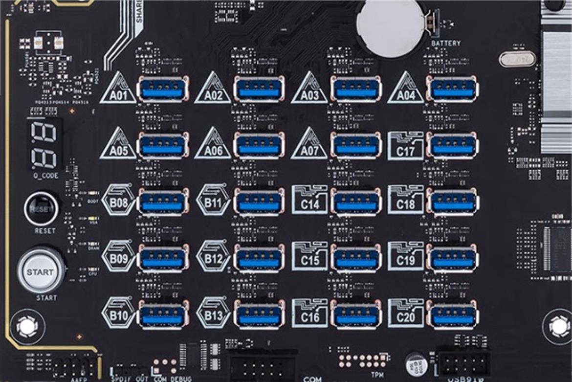 ASUS H370 Mining Master Cryptocurrency Motherboard Boasts 20 Quick-Connect GPU Ports