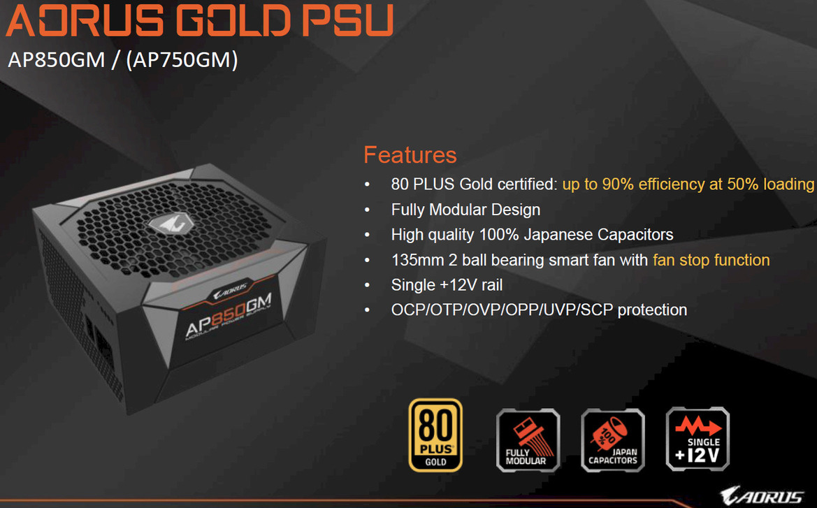 Gigabyte AORUS RBG DDR4 Memory, Gold PSU And M5 Mouse Debut At Computex