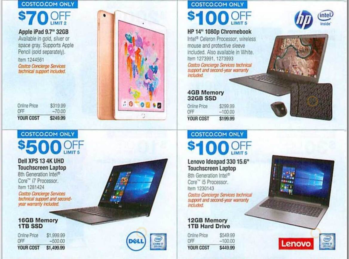 Costco Black Friday Ad Leaks With Killer Deals On Apple iPad, HP Chromebooks, And Dell XPS Laptops