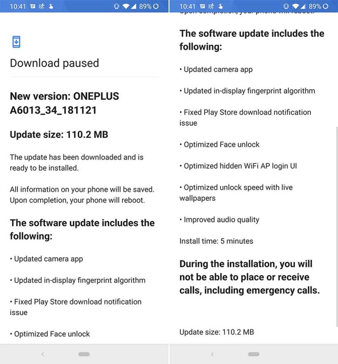 T-Mobile OnePlus 6T Update Improves Camera And Fingerprint Reader Performance