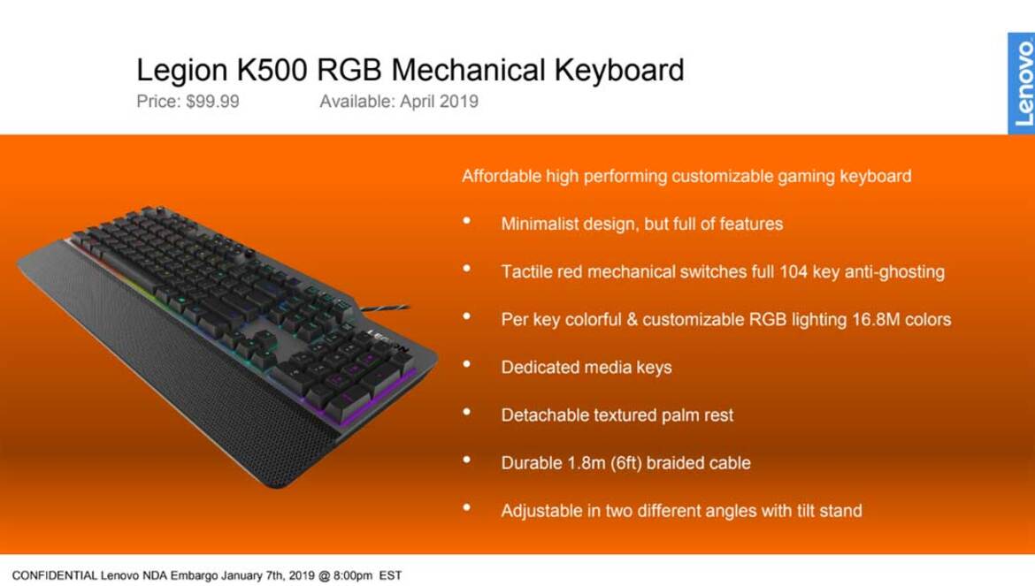 Lenovo Hits CES 2019 With Legion Gaming Notebooks, Keyboards, Displays And Headsets