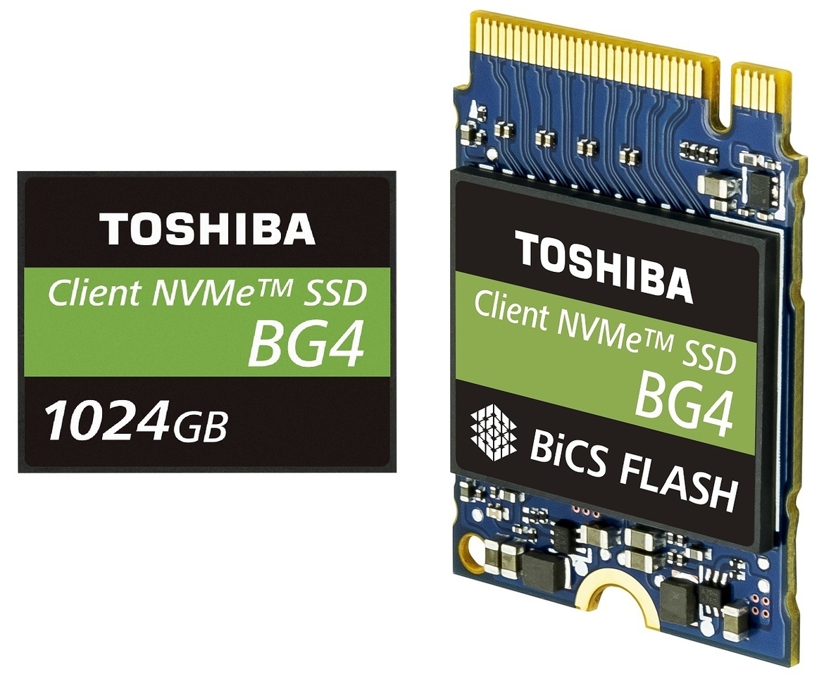 Toshiba Cranks Out BG4 NVMe SSDs With 96-Layer 3D NAND, Doubles Capacity To 1TB