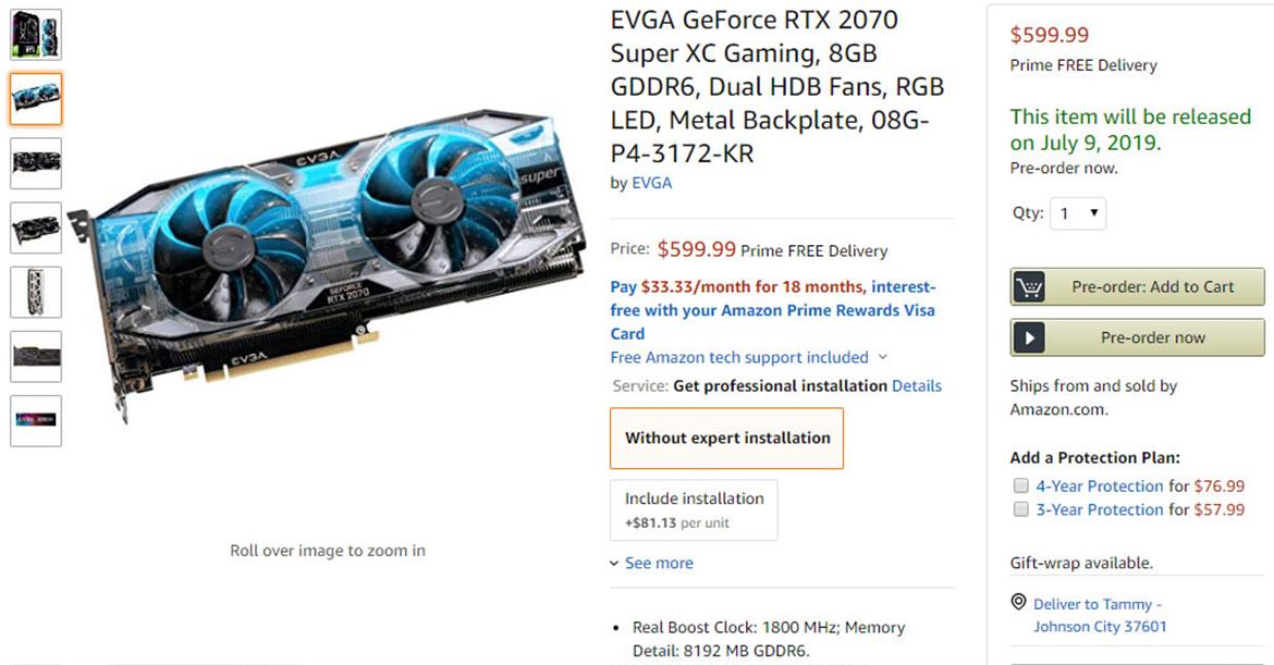 EVGA GeForce RTX 2060 Super And RTX 2070 Super Gaming Cards Leak Early Priced From $500