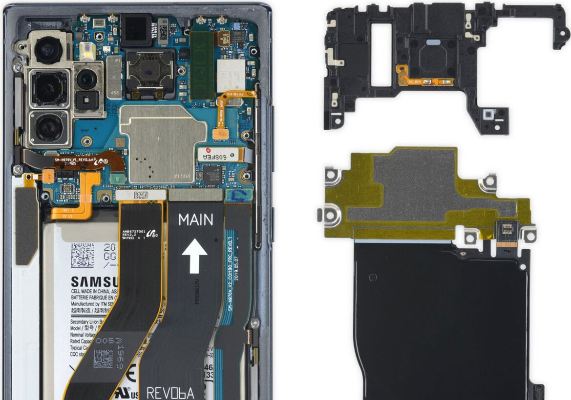 Samsung Galaxy Note 10+ 5G Teardown Reveals A Few Surprises And Horrible Repairability